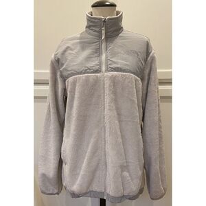 Girls' Sz XL 14-16 The North Face Denali Full Zip Fleece Jacket Off White Gray